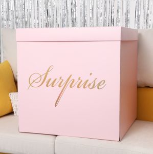 กล่องเซอร์ไพรส์ Surprise box กล่องลูกโป่ง กล่องของขวัญ กล่องใส่ลูกโป่ง ขนาด50x50x50cm