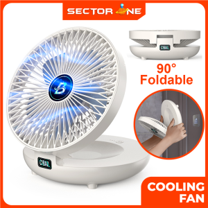 8“ big fan 10000mAh chargable Fan Compact wall mini fan 3 levels foldable wall mount USB table fan