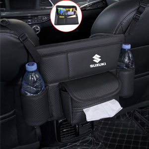 Ghế xe hơi da giữa móc áo túi lưu trữ cho Suzuki Swift Grand Vitara jimny ERTIGA sx4 Alto ciaz dzire apv s-cross xl7 giữa ghế mô cốc nước Túi đựng điện thoại xếp gọn đồ