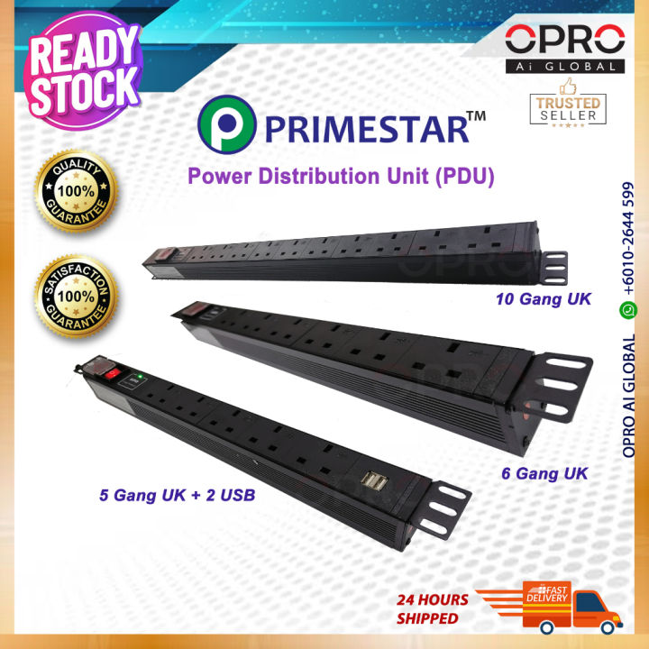 Primestar PDU Sirim Surge / Lightning Protection 19inch Server Rack PDU ...