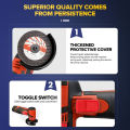Portable Cordless Angle Grinder 800W 12V Electric Angle Grinder Compact Electric Chainsaw with 2 Lithium Battery. 