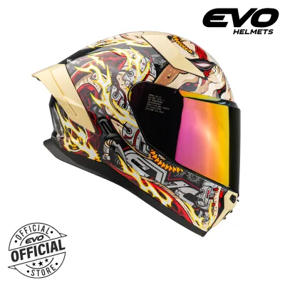 EVO M2 Void Machina Dual Visor Full Face Helmet with Free Clear Lens