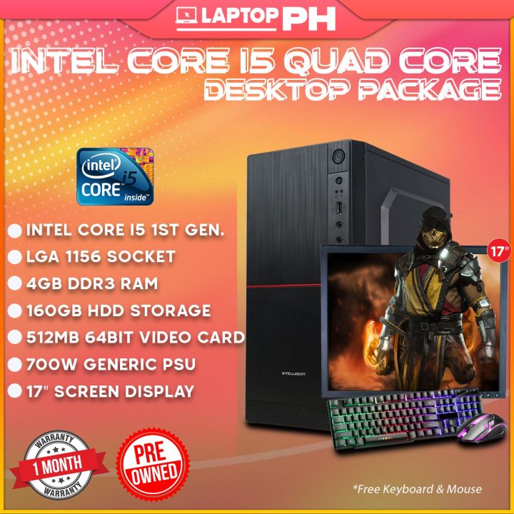 Core i5 Quadcore Desktop Package| Intel Core i5 1st Gen 4GB RAM