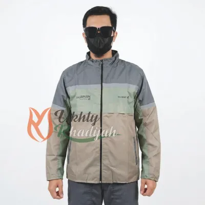 Jaket motor Honda parasut hijau army original