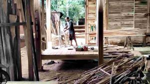 Rumah Kebun 4m x 6m kayu jati lokal Desain Rumah Kayu Untuk Taman Rumah Kayu Untuk Penggunaan Luar Ruangan - Lazada