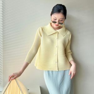 Sunya.1 Miyake New High-End Pleated Fashion Womens Wear Casual All-Match Commute Jacket #5321