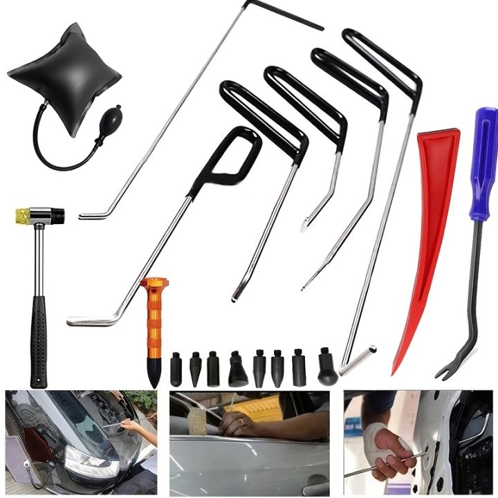 Car Dent Tools Paintless Dented Repair Tools With 6 Car Dent Hook Rods