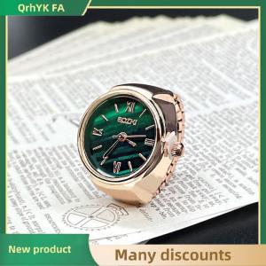 READY STOCK✨ Hot Selling Finger Watch Ring Creative Movement Fashion Accessories Vintage Alloy Quartz Watch Men Jewelry Women Gift
