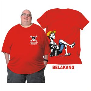 BB 150 KG Kaos Luffy Duduk Fat Kaos Jumbo Big Size Dewasa 2XL Sampai 7XL Kaos Pria Kaos Wanita Bahan Semi Katun Combed 24s