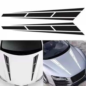 AEY-244 In-stock striped car hood decal Full series of universal style car hood stickers and decals