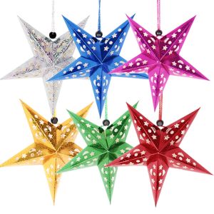MKEB DIY 30cm/45cm Christmas Lampshade Wedding Birthday Paper Star Festival Lantern Hanging Decorations Ornaments