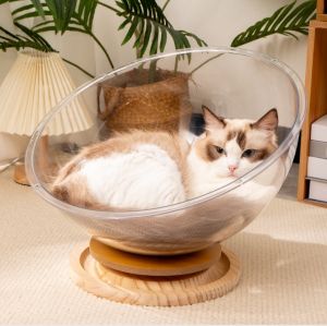 Cat Bed House Condo Cat Swivel Chair 360° rotate space Capsule