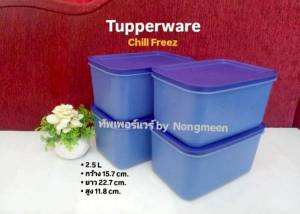 Tupperware รุ่น Chill Freez Medium High 2.5L (1ใบ) (กล่องเก็บ อาหารสดในช่องแช่แข็ง)