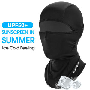 WEST BIKING Face Mask Anti-UV Scarf Bandana Cycling Motor Ice Silk Headgear Helmet Liner Windproof Full Face Mask For Motorcycle