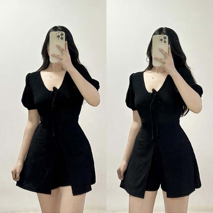 ZEALO%20Cadence%20Puff%20Sleeves%20Peplum%20Drawstring%20Top%20and%20Shorts%20Terno%20Coordinates%20Terno%20Bark%20Crepe%20-%20Image%204