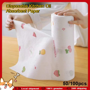 Disposable Kitchen Oil Absorbent Paper Towels Washable Dish Towel Reusable & Disposable Oil Blotting Paper Household Supply Made of safe non-toxic material strong oil absorption capacity. Available in pull-out design total 100 pieces for long use. Can a