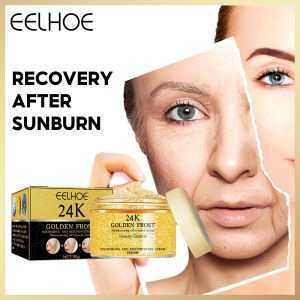 Eelhoe 24k Gold Frost Collagen Face Cream Brightening Anti-Aging Wrinkle Whitening Moisturizing Oil control Cream For Face Skin Care Control Anti-Aging Acne Anti Wrinkle Collagen Hyaluronic Acid Cream(50g)
