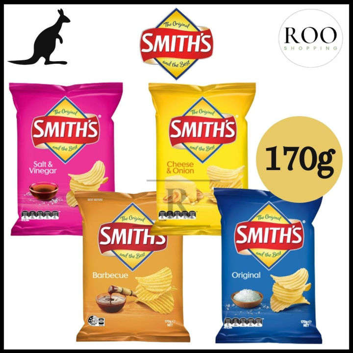 [Ready Stock] Smith's Crinkle Cut Potato Chips Australia 170g Lazada