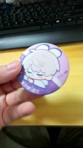 6Pcs/Set Love and Deepspace Anime Figure Xavier Shen XingHui Cosplay Double Flash Metal Badges Decor Pins Birthday Gift