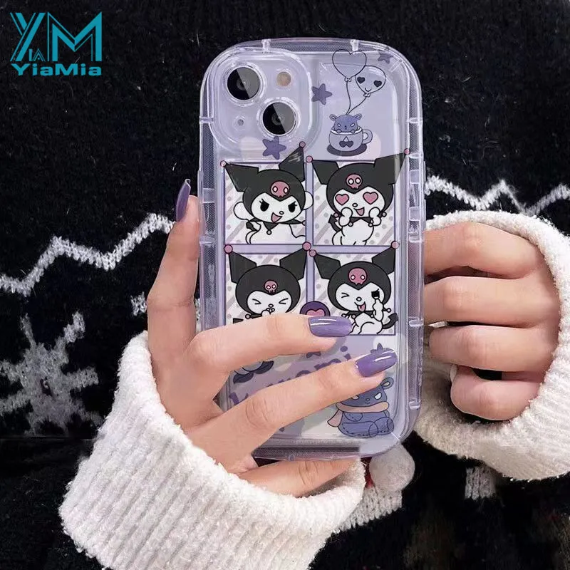 YiaMia Fashion Cute Kuromi Phone Case For iPhone 15 Pro Max 14 Pro