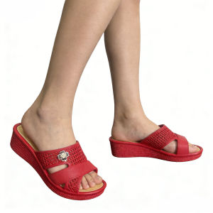 Free Shipping WomenS Summer Fashion Thick-Soled Height-Increasing Non-Slip Casual Outdoor Slippers With A Wedge Heel Suitable For Middle-Aged And Elderly Women