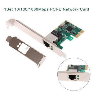 💕 Store opening 💕 1Set 10 100 1000Mbps Gigabit Ethernet PCI Express PCI-E Network Card RJ-45 LAN Adapter Converter Network Controller