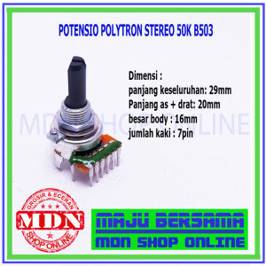 potensio polytron 50k b503 100k b104 7pin stereo plus ct