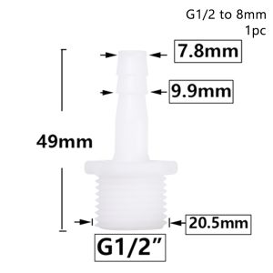 XENMART 1/10Pcs Pipe Fittings Hose Connector Drip Irrigation System 4/6/8/10/12/14/16/18/20mm 1/2 Inch Thread To Barb Durable Plastic Pipe Coupler