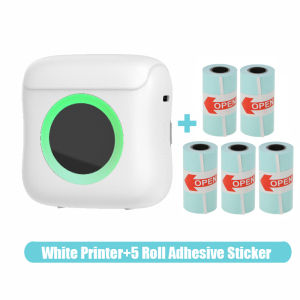 LIOTOG C22 Thermal Printer Machine Bluetooth Portable Mini Printer Sticker Paper Photo Waybill Printer with LED Light Printer for Student