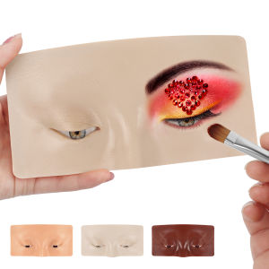 DECINIEE Reusable 5D Cosmetic Makeup Practice Mask Board Pad Skin Eye Face Solution Makeup Mannequin Silicone for Training Supplies