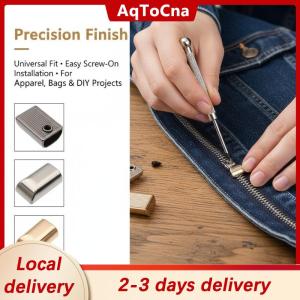 [COD] AqToCna Ship within 24 hours 10Pcs Metal Zipper Stopper and Tail Clip With Screw DIY Zipper Head Repair for Sewing Tailor Garment Accessories