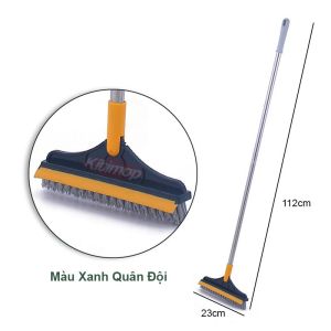 Cây Chổi Chà Sàn Nhà Tắm 2in1 Đầu Gạt Nước Xoay 120° Vệ Sinh Sạch Mọi Ngóc Ngách