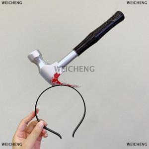 [COD] WEICHENG Halloween Party Horror Hair Bands Fake Knife Axe Cleaver Scissor Headbands Through Head Scary Masquerade Costume Photobooth Prop