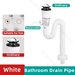 Deodorant Sewer Drain Pipe Expandable Flexible Bathroom Sink Drain Pipe For Wash Basin Sink