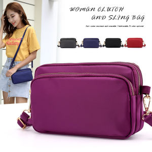 KOREAN FASHION ANTI WATER RESISTANT WOMAN CLUTCH AND SLING BAG (GSL-003)