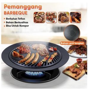 PANGGANGAN BULAT BBQ ULTRA GRILL PAN 32CM - ALAT PEMANGGANG DAGING - PANGGANGAN INDOR KOMPOR ALA KOREA ANTI LENGKET SERBAGUNA