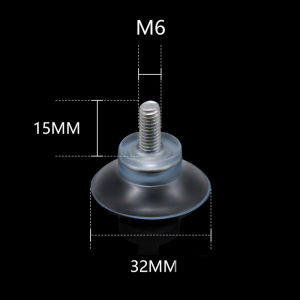 [Annabels] 5ชิ้น M6 M8สกรูยางดูดใส Sucker ตะขอพลาสติก