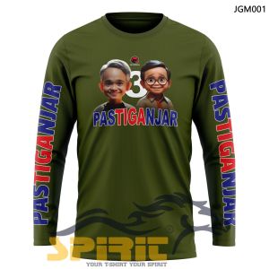 Kaos PASTIGANJAR Ganjar Mahfud Kartun All Color Katun 24s Premium Jumbo Lengan Panjang