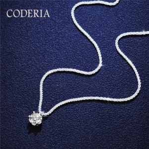 Best Selling S925 Silver Moissanite Necklace Thick Chain Women Birthday Gift 1-2CT Diamond Necklace Exquisite Party Jewelry for Women