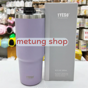 รุ่นใหม่ของแท้ แก้วTYESO ขนาด 20-30oz. ขอบล่างมนโค้ง แถม หลอดซิลิโคนแบบมใหม่ สแตนเลส 304 ทั้งในและนอก