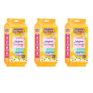 Combo 3 Khăn Giấy Ướt Mini Let-green 12 miếng/gói 6 gói/bao