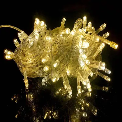 HOMEMORY Christmas Lights 10M Solar Christmas Lights Outdoor Waterproof Water Drop String Lights Christmas Decoration