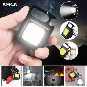 KIPRUN Mini LED Flashlight Work Light Portable Pocket Flashlight Keychains USB Rechargeable For Outdoor Camping Small Light Corkscrew
