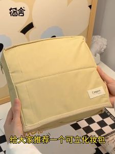 Standing Makeup Bag Large Capacity Organizer Pouch Women Travel Cosmetic Storage Stationery Holder