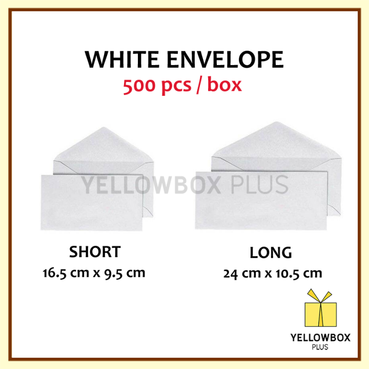 500pcs White Envelope 1 box Classic White Envelope | Lazada Philippines
