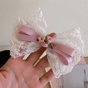 Bestella💗Jepitan Rambut Pita Renda/Hiasan Kepala Gaya Balet/Jepitan Rambut Pita Wanita COD