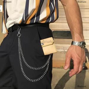 [COD] Biubiuni 2 3 lớp Punk hip-hop Dài Kim Loại chuỗi vành đai thời trang quần Quần Eo Kim Loại chuỗi Keychain