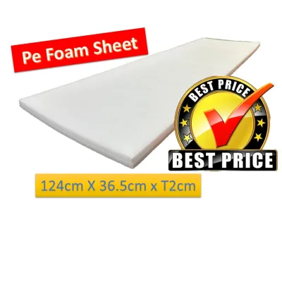 Pe Foam EPE Polyethylene Foam [White] Sheet for packing packaging protection wrap (124cm x 36cm x 2cm) Thickness 20mm