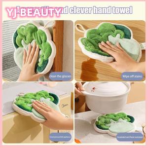 🔥🔥🔥yaojun Khăn tay phim hoạt hình lau khăn tay Rag Rau hình dạng khăn để lau tay dày thấm với Vòng treo