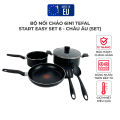 Bộ Nồi Chảo Quánh Nhôm Cao Cấp 6in1 Tefal Start Easy Set 6 - Châu Âu (Set). 